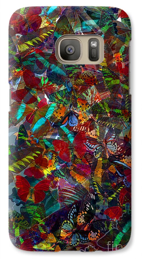 Butterflys Galaxy S7 Case featuring the photograph Butterfly Collage Red by Robert Meanor