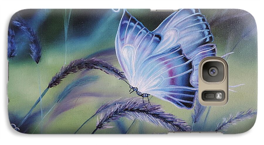 Wild Life Galaxy S7 Case featuring the painting Butterfly series #3 by Dianna Lewis