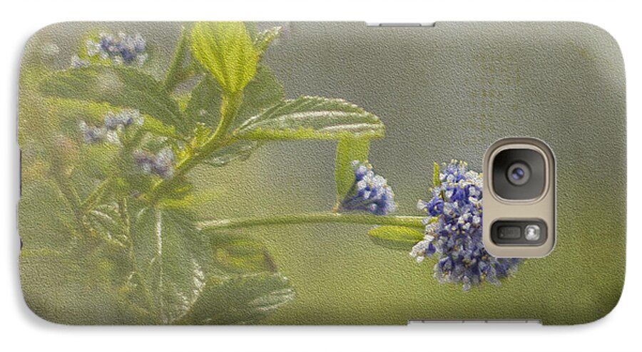 Clare Stokes Galaxy S7 Case featuring the photograph California Lilac by Clare Bambers
