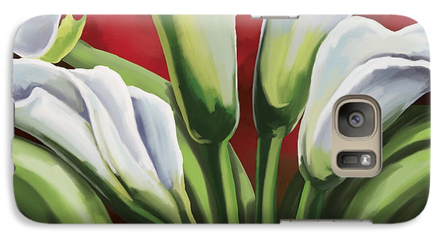 Calla Lilies Galaxy S7 Case featuring the painting Calla Lilies by Tim Gilliland