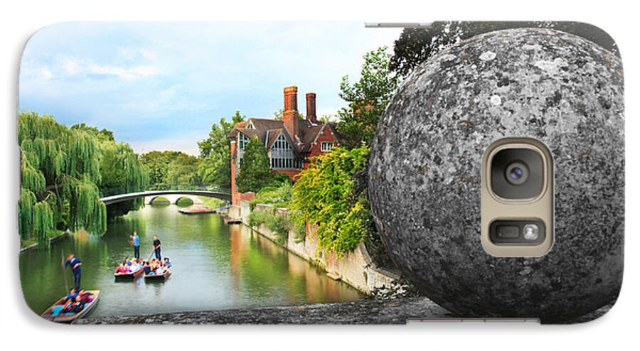 River Cam Galaxy S7 Case featuring the photograph Punting in Cambridge by Eden Baed