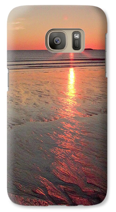 Sunrise Galaxy S7 Case featuring the photograph Camp Ellis Beach Sunrise 2013-10-19 by Jeremy McKay