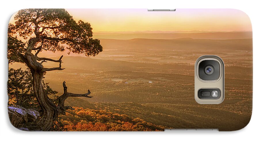 Mt. Magazine Galaxy S7 Case featuring the photograph Cedar Tree atop Mt. Magazine - Arkansas - Autumn by Jason Politte