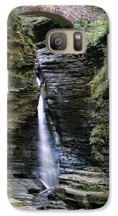 Gorge Galaxy S7 Case featuring the photograph Central Cascade Waterfall by Gene Walls