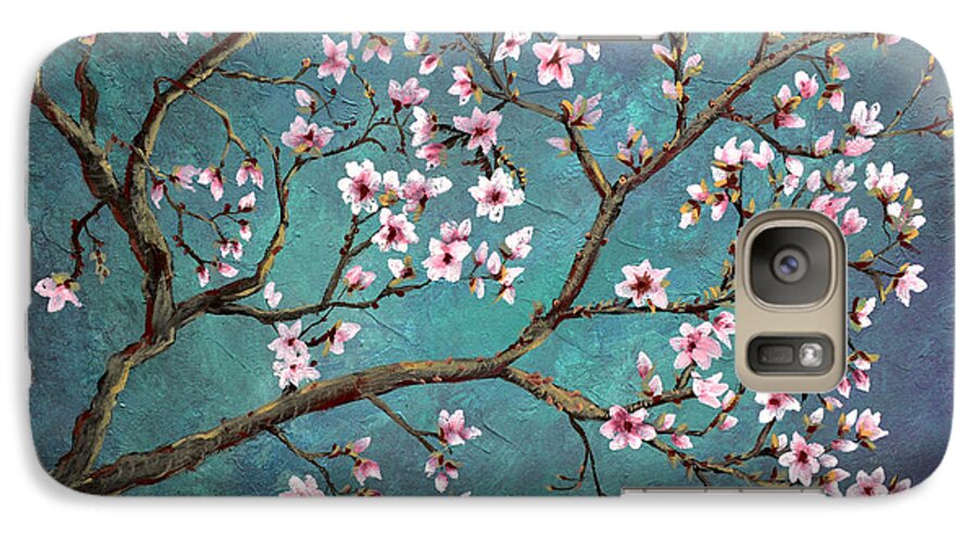 Flowers Galaxy S7 Case featuring the painting Cherry Blossom by Nancy Bradley