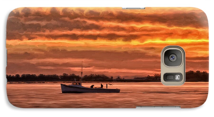 Chesapeake Bay Galaxy S7 Case featuring the painting Chesapeake Watermen by Michael Pickett