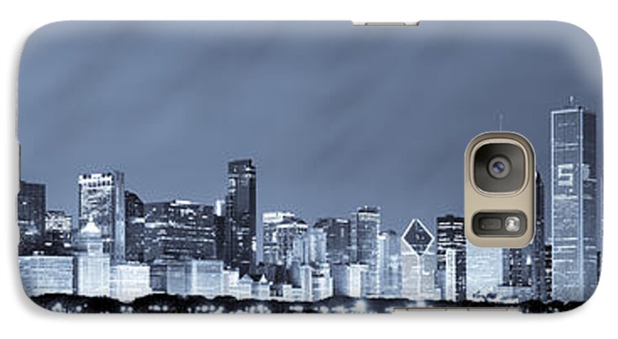 Chicago Skyline Galaxy S7 Case featuring the photograph Chicago in Blue by Sebastian Musial
