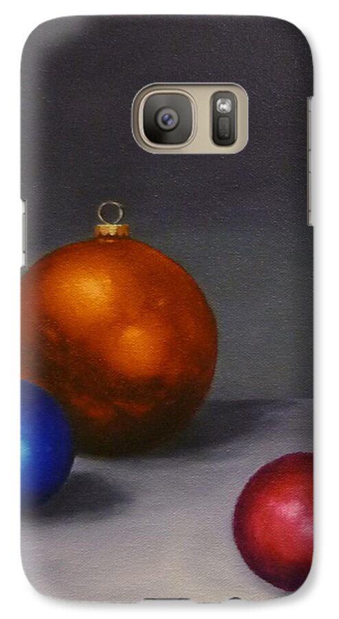  Jo Appleby Galaxy S7 Case featuring the painting Christmas Glow Greeting Card by Jo Appleby