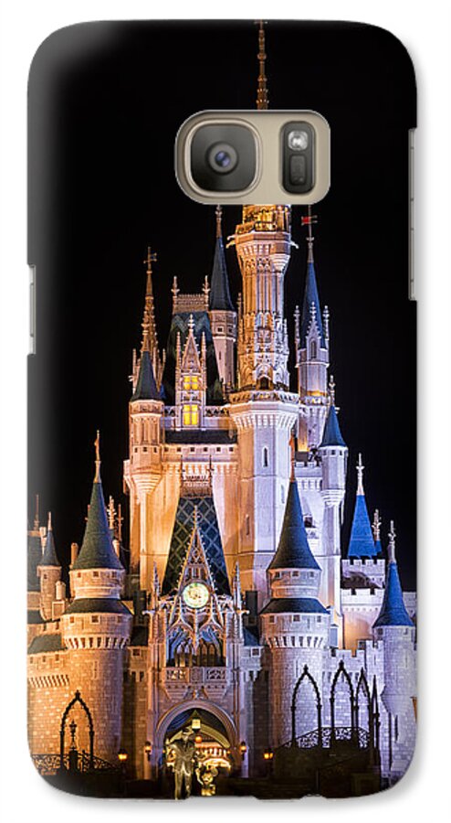 3scape Galaxy S7 Case featuring the photograph Cinderella's Castle in Magic Kingdom by Adam Romanowicz