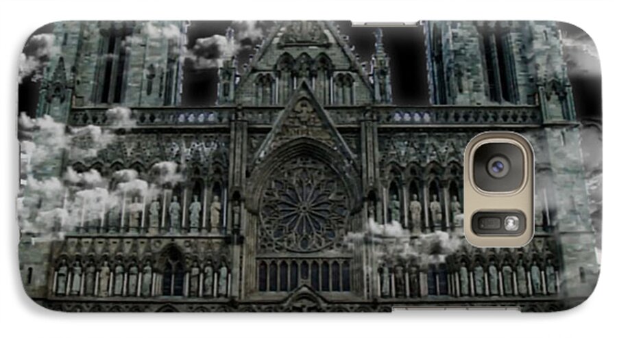 Cathedral Galaxy S7 Case featuring the photograph Cloudy Cathedral by Digital Art Cafe