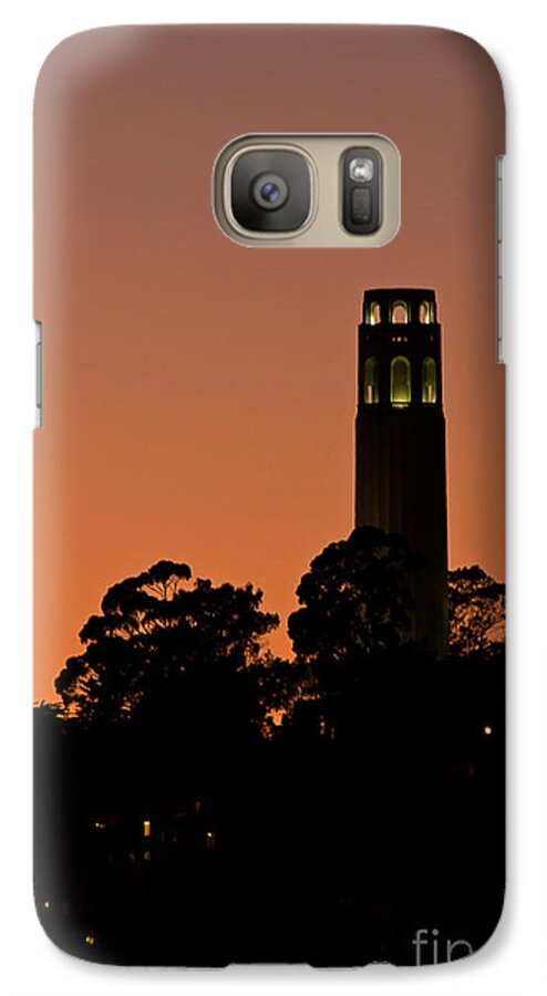 Kate Brown Galaxy S7 Case featuring the photograph Coit Tower Sunset by Kate Brown