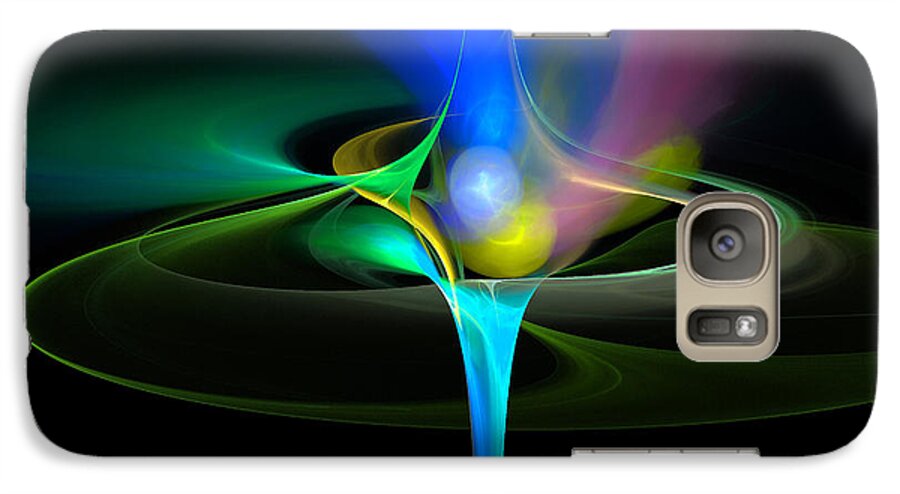 Color Galaxy S7 Case featuring the digital art Cosmic Flare by Pete Trenholm