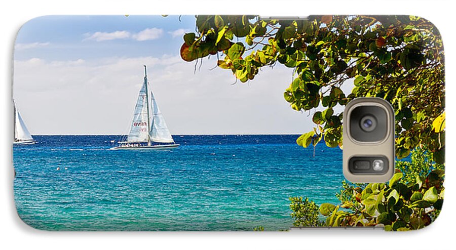 Cozumel Galaxy S7 Case featuring the photograph Cozumel Sailboats by Mitchell R Grosky