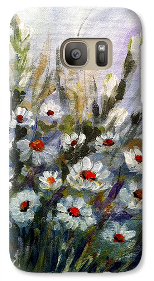 Daisies Galaxy S7 Case featuring the painting Daisies by Dorothy Maier