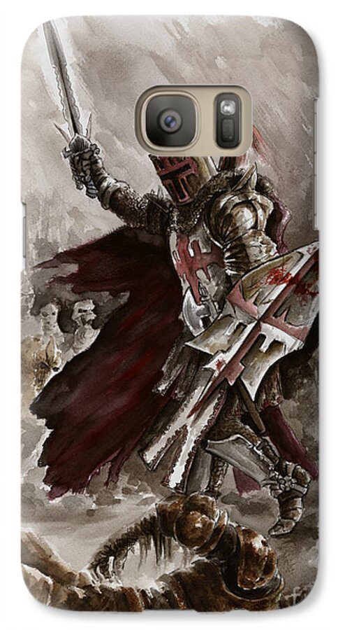 Crusader Galaxy S7 Case featuring the painting Dark Crusader by Mariusz Szmerdt