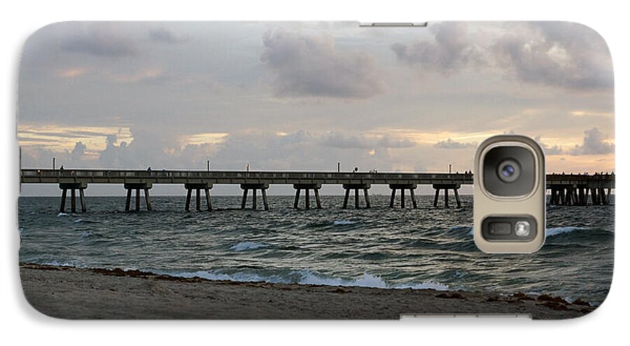 Sunrise Galaxy S7 Case featuring the photograph Deerfield Beach International Fishing Pier Sunrise by Rafael Salazar