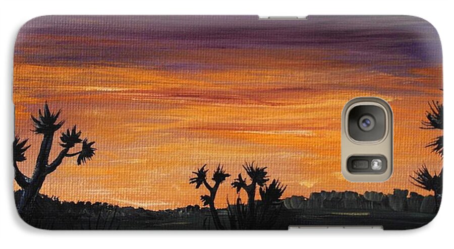 Calm Galaxy S7 Case featuring the painting Desert Night by Anastasiya Malakhova