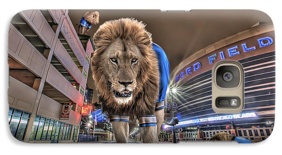 Comerica Park Galaxy S7 Case featuring the photograph Detroit Lions at Ford Field by Nicholas Grunas