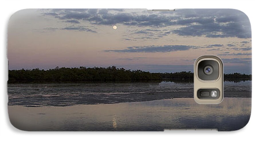 Ding Darling Nature Preserve Galaxy S7 Case featuring the photograph Ding Darling And Moon - 16x42 by J L Woody Wooden