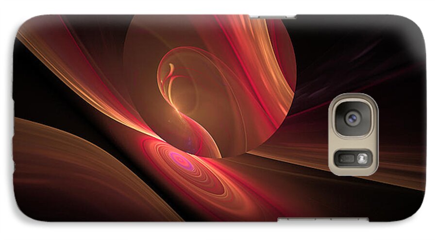 Fractal Galaxy S7 Case featuring the digital art Disk Swirls by Gary Blackman