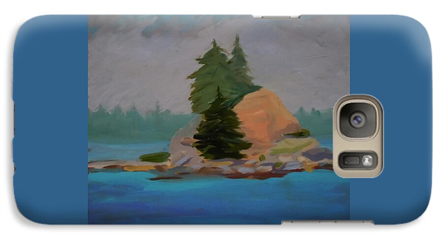 Maine Galaxy S7 Case featuring the painting Pork of Junk by Francine Frank