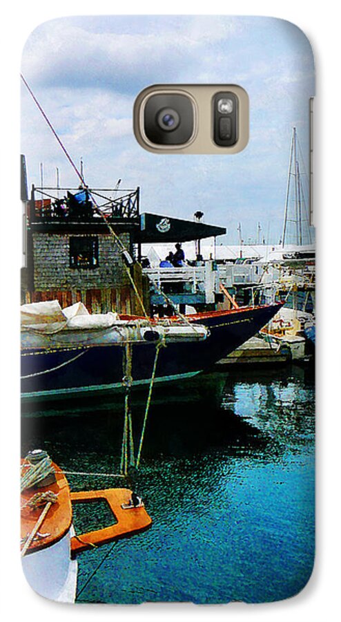 Boat Galaxy S7 Case featuring the photograph Docked Boats in Newport RI by Susan Savad