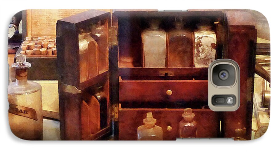 Druggist Galaxy S7 Case featuring the photograph Doctor - Case With Medicine Bottles by Susan Savad