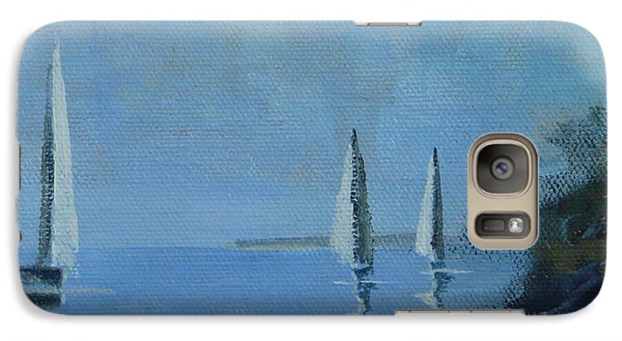 Seascape Galaxy S7 Case featuring the painting Doldrums by Jo Appleby