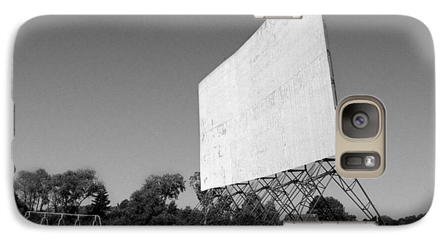 Black And White Galaxy S7 Case featuring the photograph Drive In Theater by Tom Brickhouse
