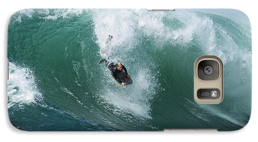 California Beach Galaxy S7 Case featuring the photograph Dropping in by Duncan Selby