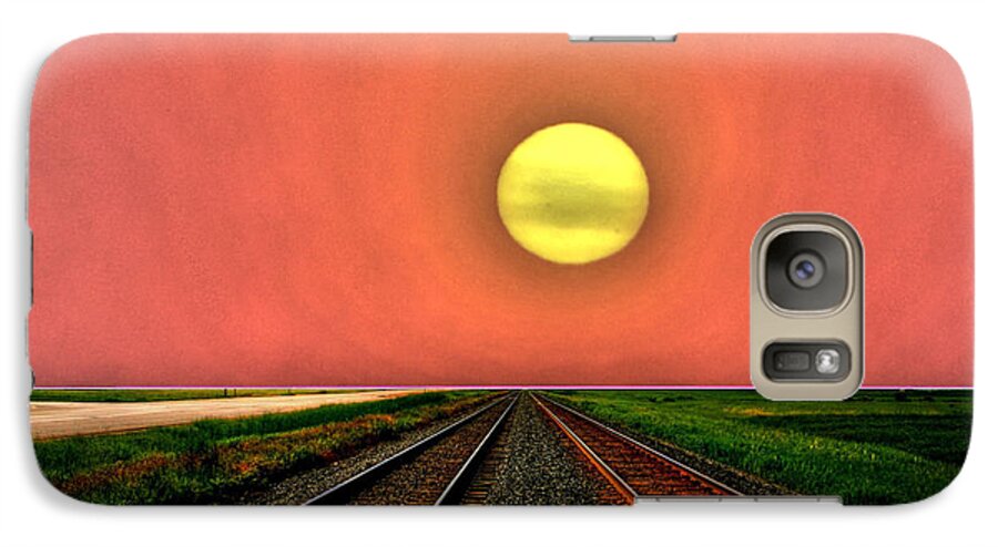 Sunset Galaxy S7 Case featuring the photograph Dustbowl Sunset by Larry Trupp