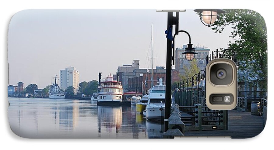 Green Galaxy S7 Case featuring the photograph Early Morning Walk Along the River by Bob Sample