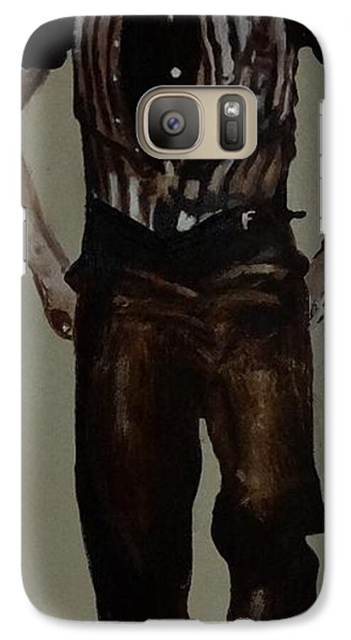 Elvis Presley Galaxy S7 Case featuring the painting Elvis 1953 by Eric Dee