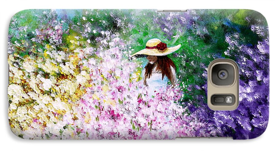 Floral Galaxy S7 Case featuring the painting End of May by Kume Bryant