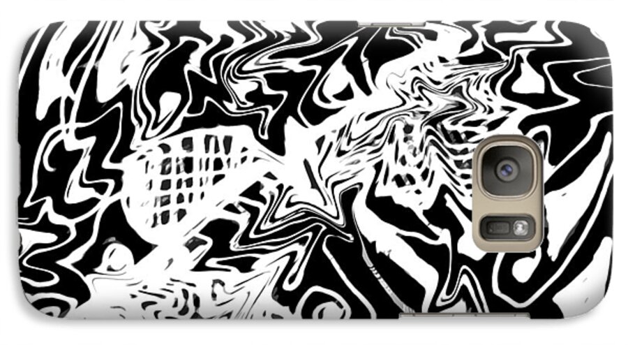 Black And White Galaxy S7 Case featuring the drawing Energy From Within by Patricia Januszkiewicz