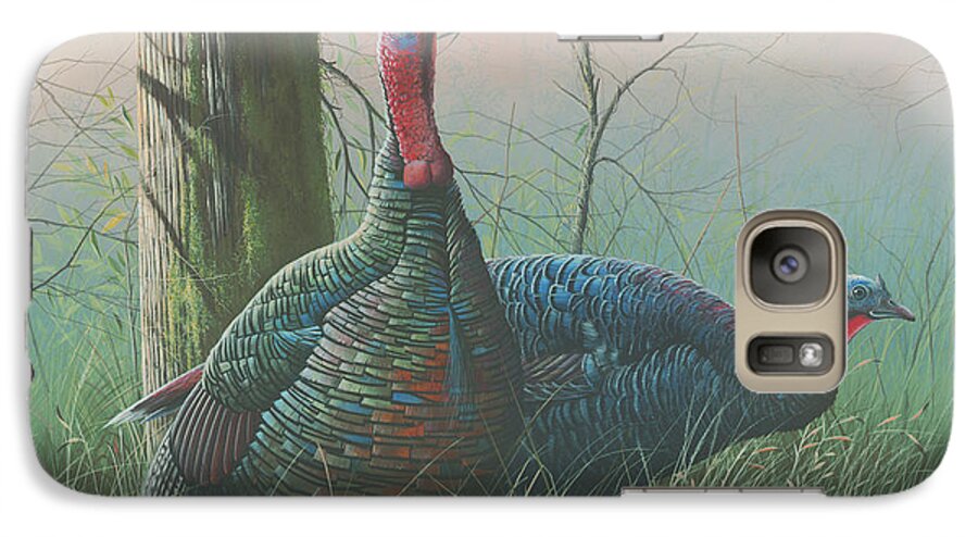 Wild Turkeys Paintings Galaxy S7 Case featuring the painting Etowah Drifters by Mike Brown