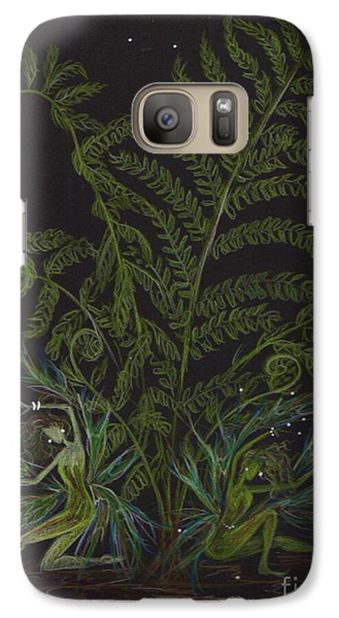 Fairies Galaxy S7 Case featuring the drawing Fairies Smell Like Ferns by Dawn Fairies
