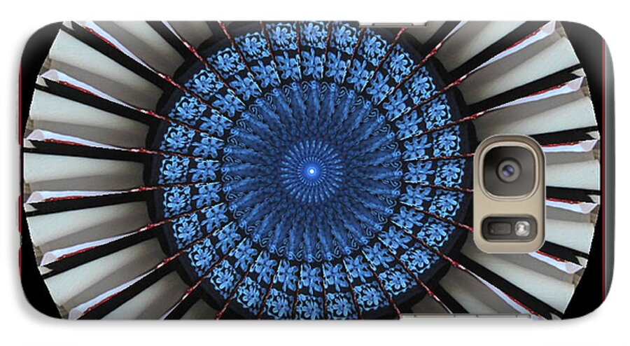 Kaleidoscope Galaxy S7 Case featuring the photograph Fan into Blue by Barbara R MacPhail