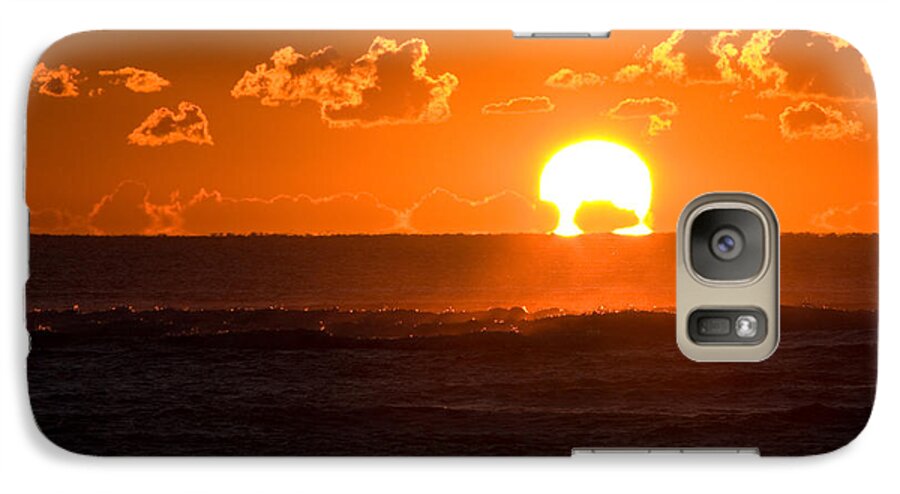 Beach Galaxy S7 Case featuring the photograph Fiery Sunrise by Greg Graham