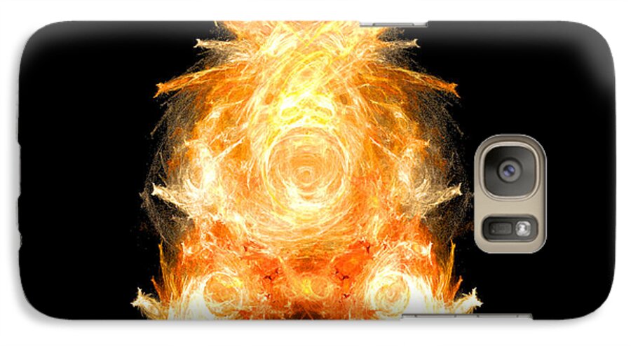 Fire Galaxy S7 Case featuring the digital art Fire Pig by R Thomas Brass