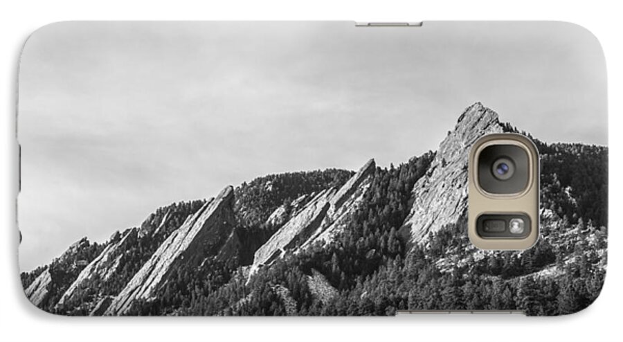 Flatirons Galaxy S7 Case featuring the photograph Flatirons B W by Aaron Spong