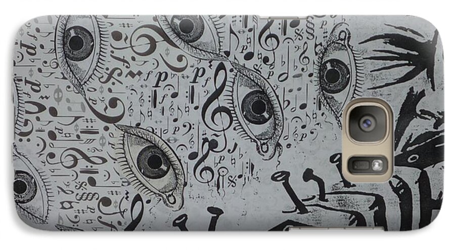 Collage Galaxy S7 Case featuring the mixed media Flute Concerto in Eye Minor by Douglas Fromm