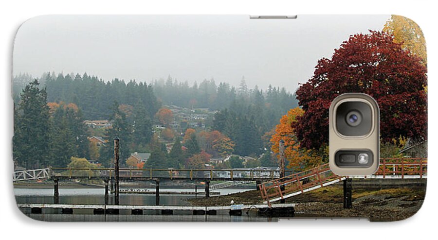 Gig Harbor Galaxy S7 Case featuring the photograph Foggy Day in October by E Faithe Lester