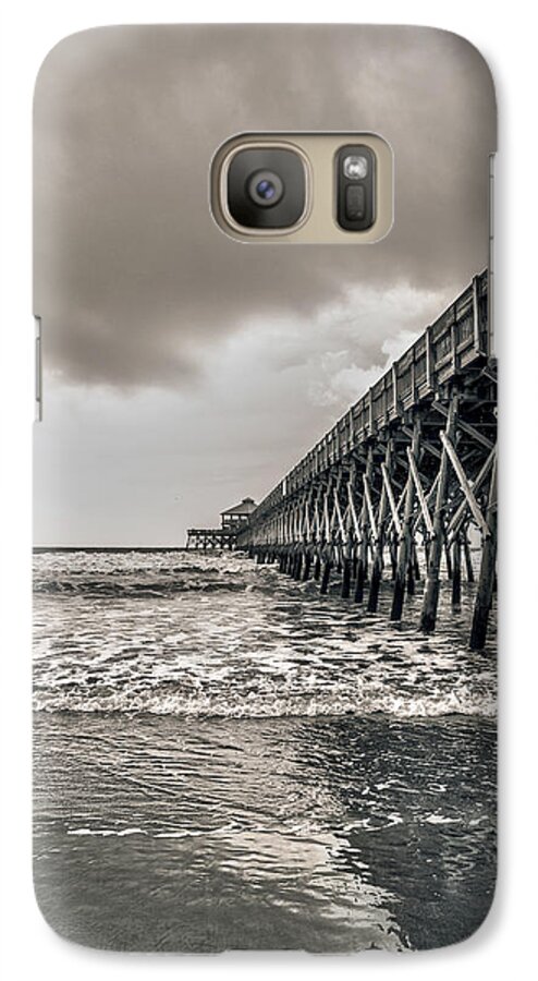 Folly Beach Galaxy S7 Case featuring the photograph Folly Beach Pier by Sennie Pierson