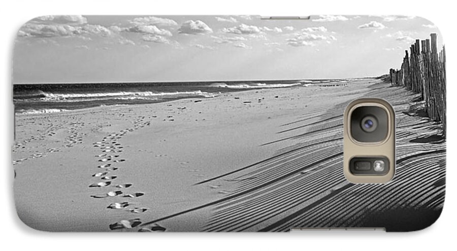 Classic Galaxy S7 Case featuring the photograph Footprints in the Sand by Debra Fedchin