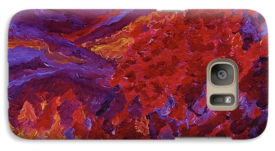 Landscape Galaxy S7 Case featuring the painting Forest Fantasy by jrr by First Star Art