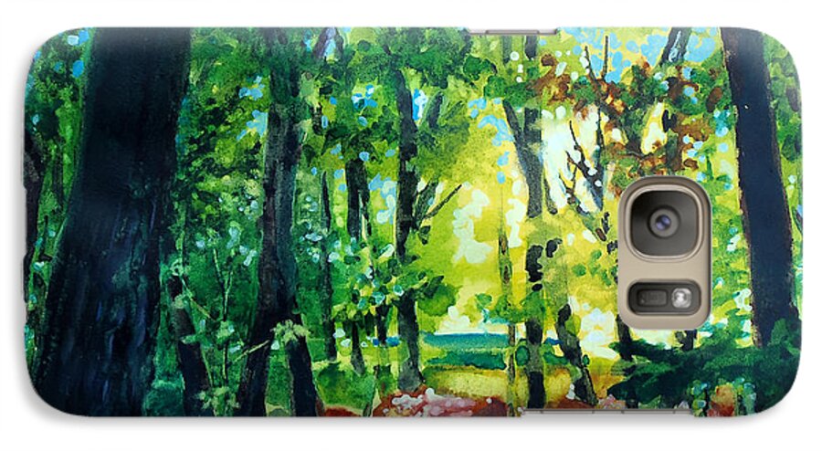 Painting Galaxy S7 Case featuring the painting Forest Scene 1 by Kathy Braud