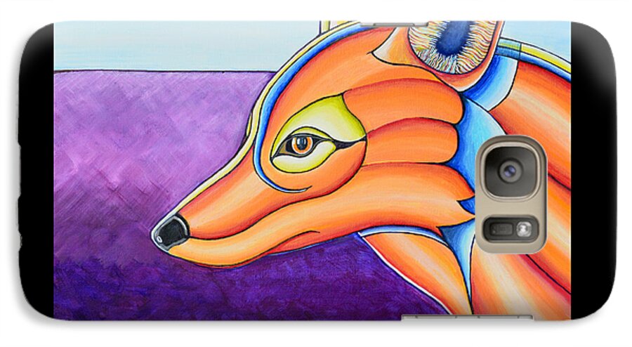 Fox Arcylic Painting Galaxy S7 Case featuring the painting Fox 1 by Joseph J Stevens