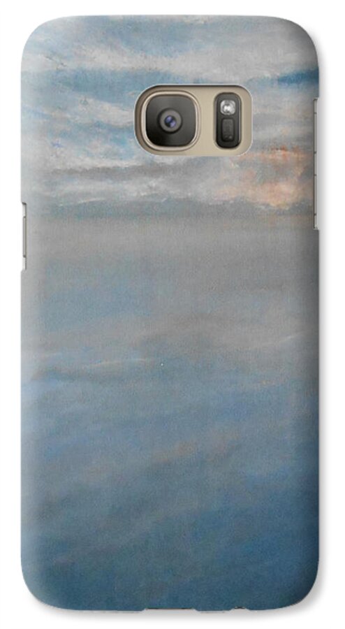 Landscape Galaxy S7 Case featuring the painting Frozen by Jane See