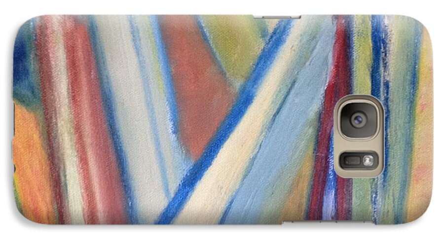 Abstract Galaxy S7 Case featuring the painting Geometric Tension Series V1 by Patricia Cleasby